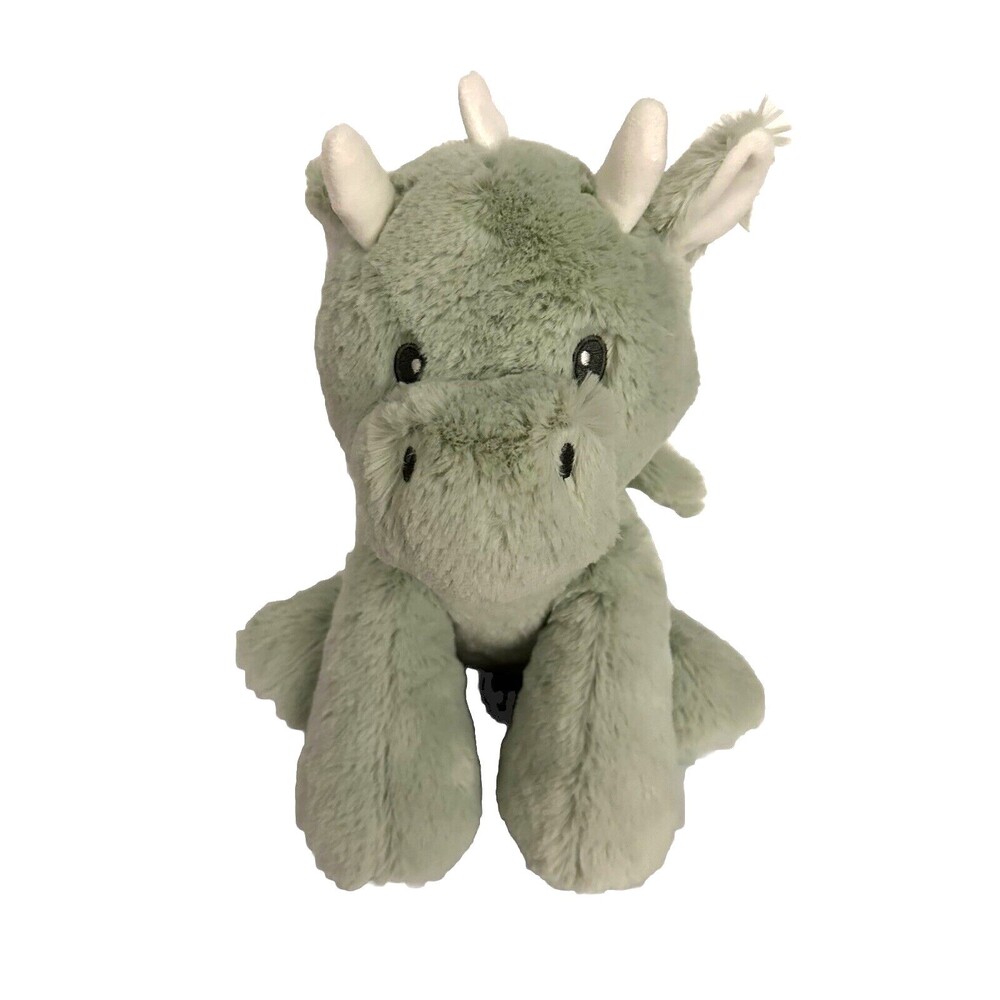 Kellytoy Kelly Baby Green Dragon Plush Stuffed Animal 11" Sitting Rattle Toy
